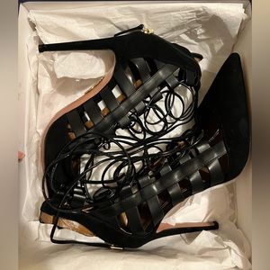 Black Suede Aquazzura